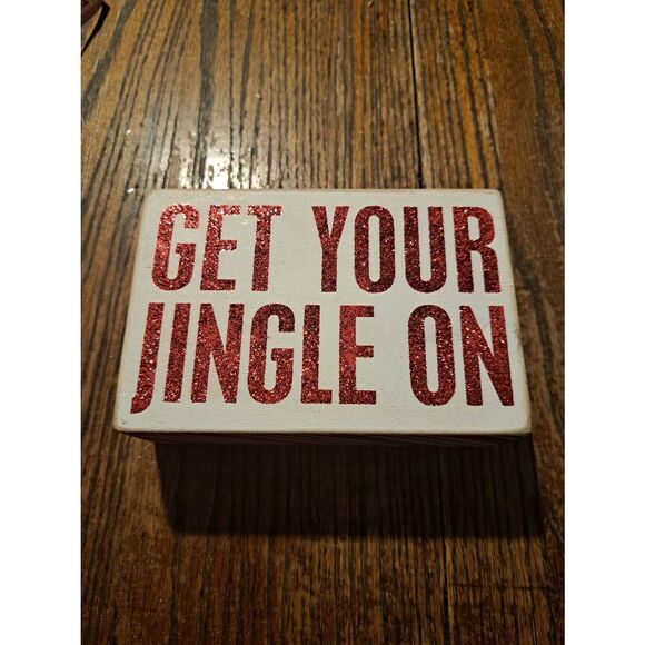 Primitives by Kathy Phillips Wood Sign 4” Christmas Holiday Shelf Wall Decor - Picture 1 of 6